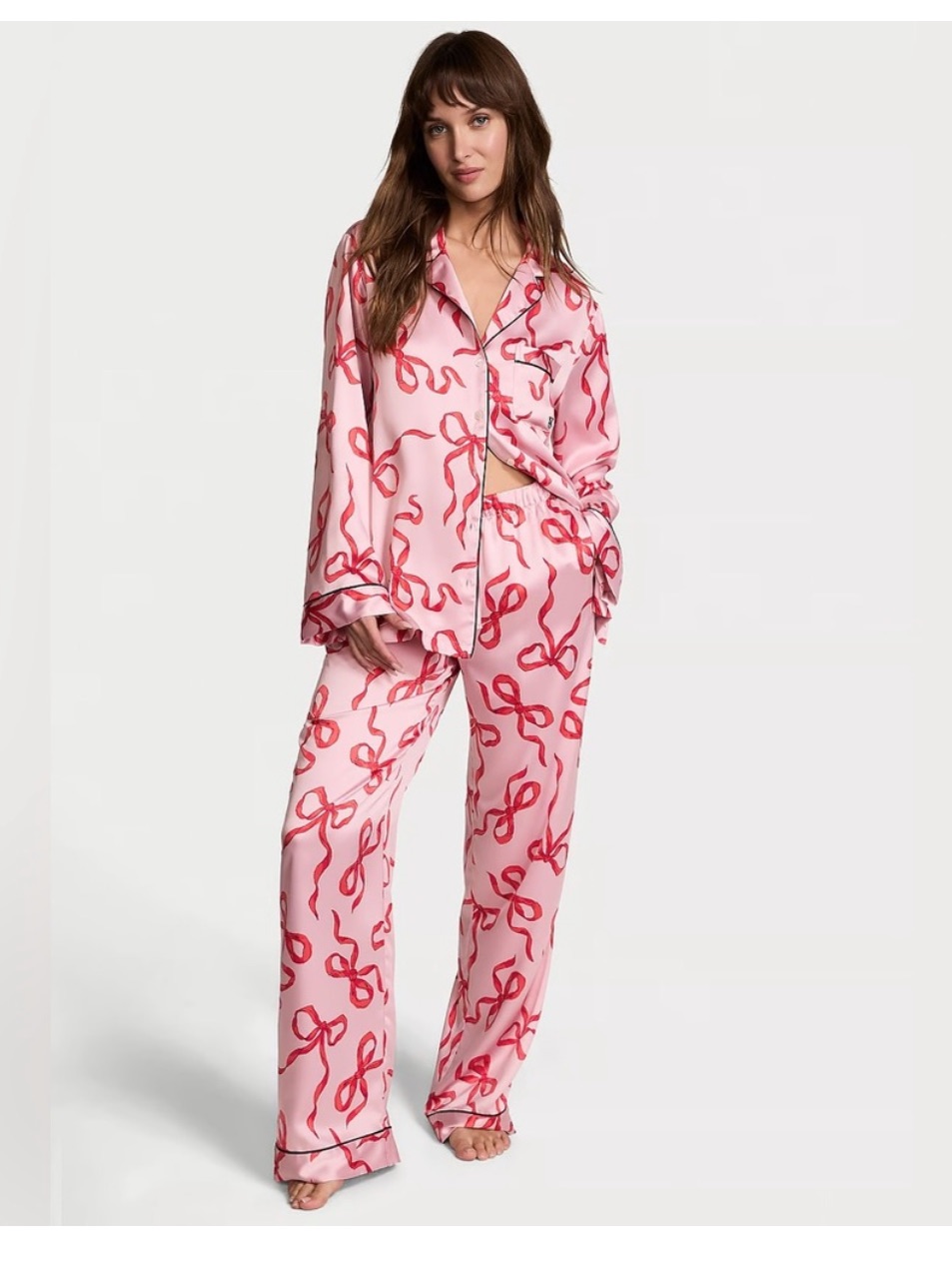New Victoria's Secret Glazed Satin Long Pajama Set
